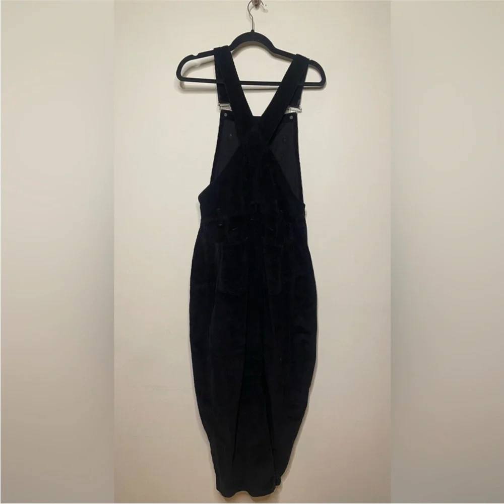 Free People We The Free Good Luck Cord Overalls Black
